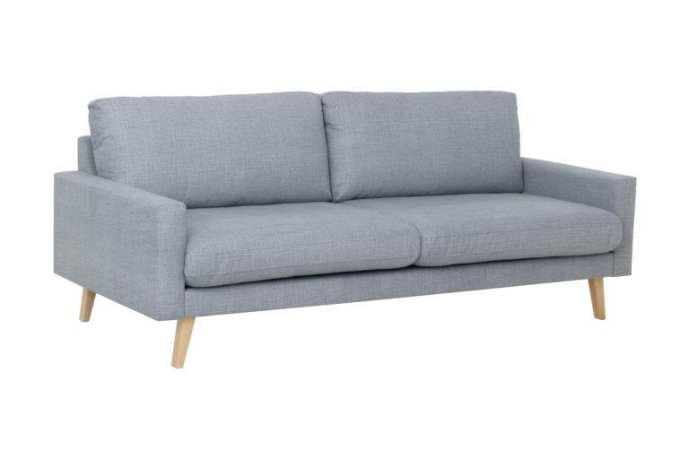 Skåne 3,5 sohva (190) 10 cm kantikas käsinoja, alkaen kankaalla